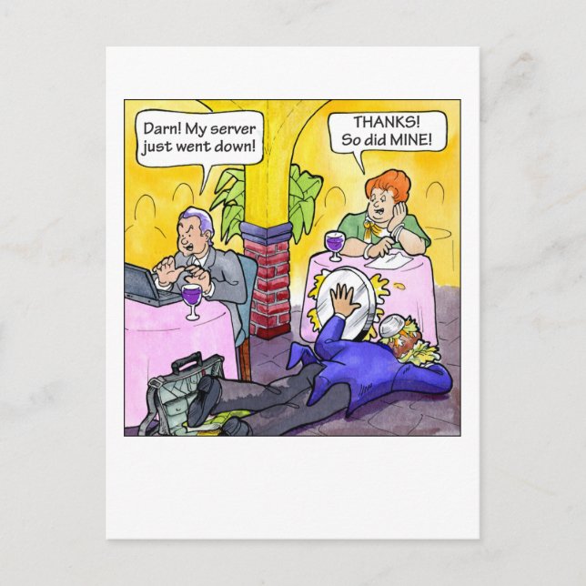 Server runter! postkarte (Vorderseite)