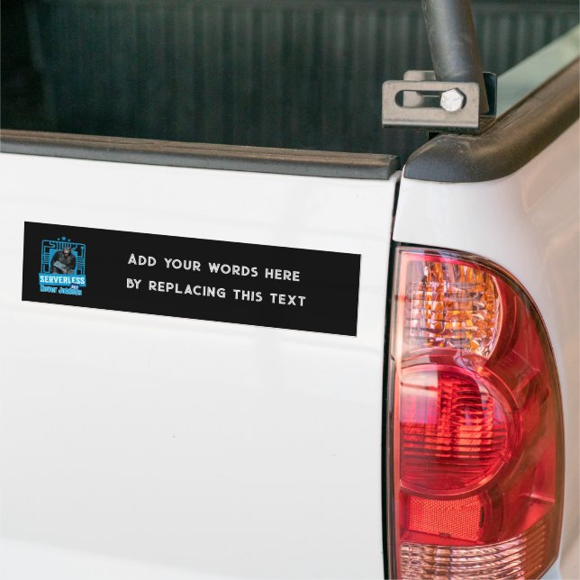 Serverloser lustiger Affe-Entwickler-Humor Autoaufkleber (Auf Lkw)