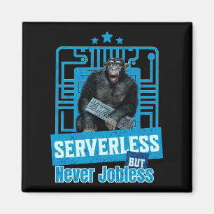 Serverloser lustiger Affe-Entwicklerhumor Magnet
