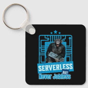 Serverloser lustiger Affe-Entwicklerhumor Schlüsselanhänger