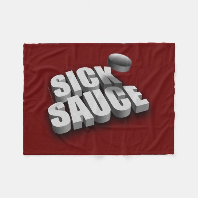 Serves Sick Sauce (Hockey) Fleecedecke (Vorderseite (Horizontal))