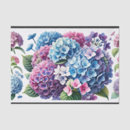 servetten, decoupage, hydrangeas, crea seidenpapier