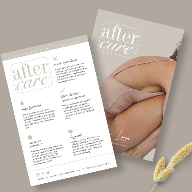 Service Aftercare Skincare Flyer (Von Creator hochgeladen)
