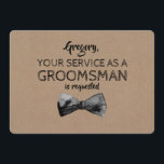 Service als Trauzeuge gefragt - Funny Vorschlag Einladung<br><div class="desc">Chalkboard lustige Vorschlagskarten.</div>