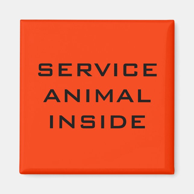 Service Animal Inside Door Magnet (Vorne)