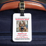 Service Animal Photo ID Badge Gepäckanhänger<br><div class="desc">Service Dog - Easily identify your dog as a working service dog, while keeping your dog focused and cut down on distractions while working with one of these k9 service dog id badges. Although not required, a Service Dog ID badge gives you and your service dog peace of mind and...</div>
