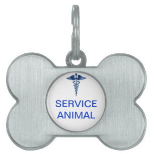 Service Animal-Tag mit dem medizinischen Logo Tiermarke