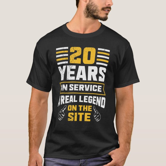 Service Anniversary 20 Years Work Anniversary T-Shirt (Vorderseite)