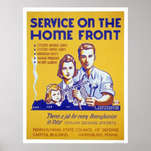 Service auf dem WPA vor Ort Poster