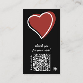 Service Business Valentine's Day QR Thank You Treuekarte