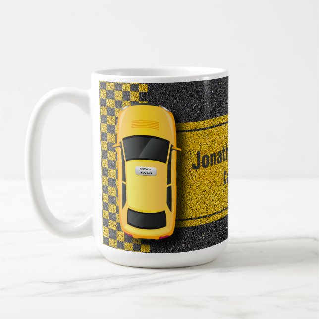 Service Cab Driver Yellow Taxi Business Kaffeetasse (Links)