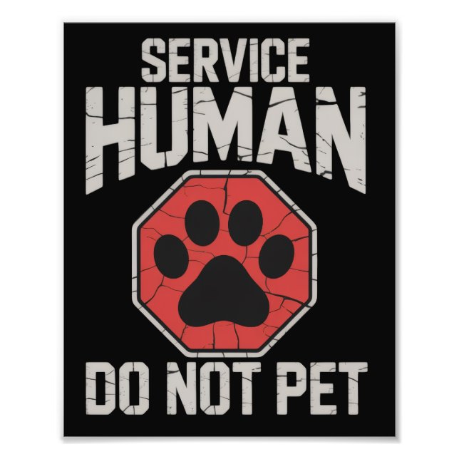Service Dog Human Do Not Pet Rescue Dog Owner  Fotodruck (Vorne)