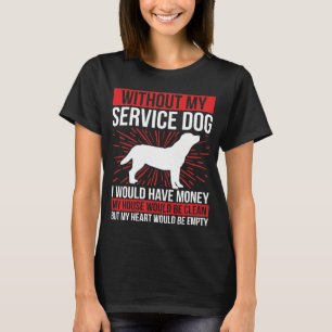 Service Dog Patch Emotional Animal Service Hunde T-Shirt