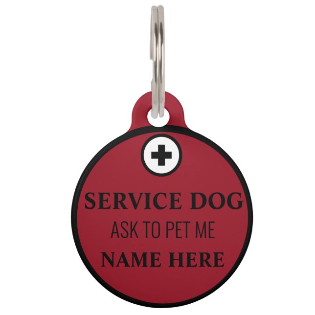 SERVICE DOG PET TAG HAUSTIERMARKE (Vorderseite)