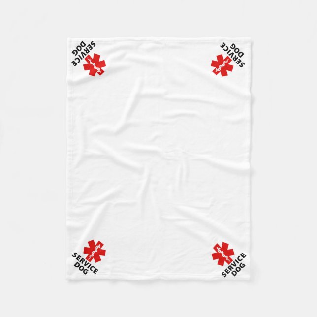 Service Dog Place Mat  Fleecedecke (Vorderseite)