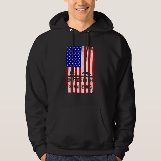 Service Dog PTSD Awareness US Veteran Hoodie (Vorderseite)