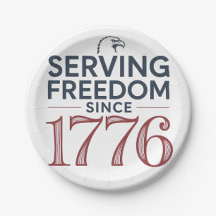 Service Freiheit seit 1776 4. Juli 250. Jubiläum Pappteller