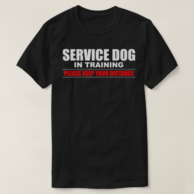Service-Hund bei der Schulung von Hundehandler und T-Shirt (Design vorne)