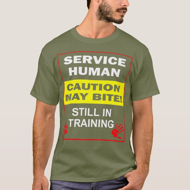 Service Hund in Training Funny Human Training Dog T-Shirt (Vorderseite)