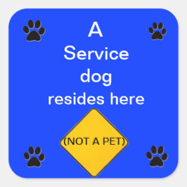 Service-Hund lebt hier blauer Aufkleber