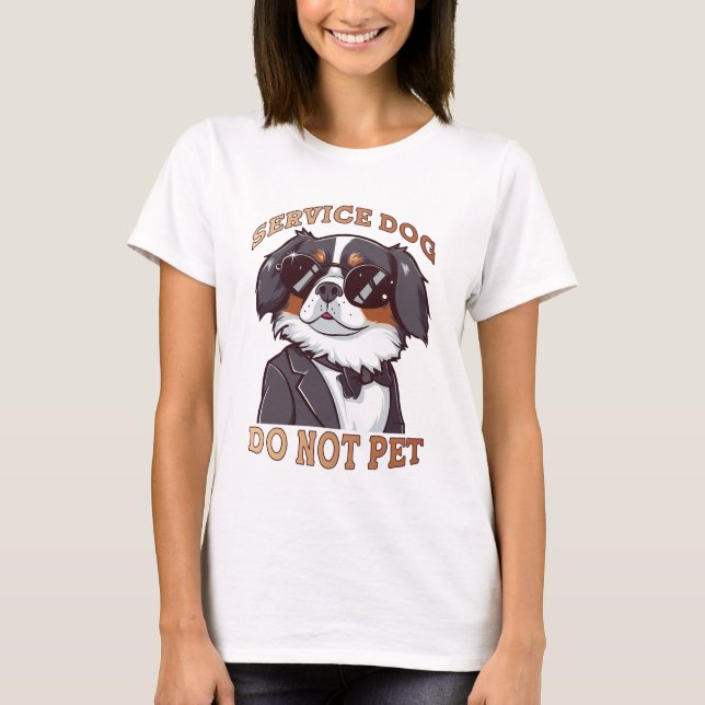 Service-Hund nicht pet lustig T-Shirt (Vorderseite)