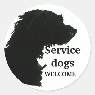 Service-Hundewillkommen Runder Aufkleber
