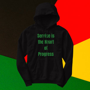 Service ist das Herz des Fortschritts Hoodie