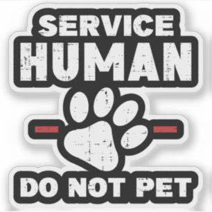 Service Mensch Nicht Streicheln Lustiges Hundebesi Aufkleber