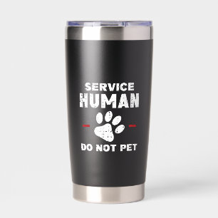 Service Mensch Nicht Streicheln Lustiges Hundebesi Thermobecher