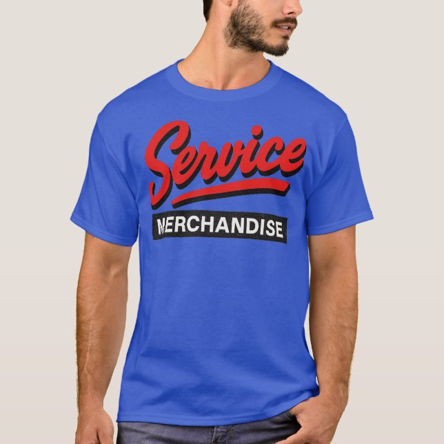 Service Merchandise Retro 80er T-Shirt (Vorderseite)