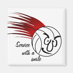 Service mit einem Lächeln Magnet