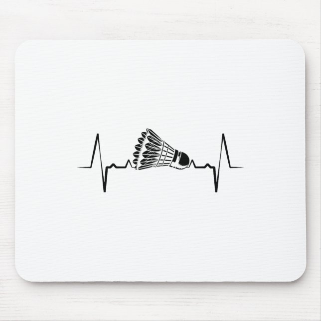 Service mit Smash Badminton Player Shuttle Rack Mousepad (Vorne)