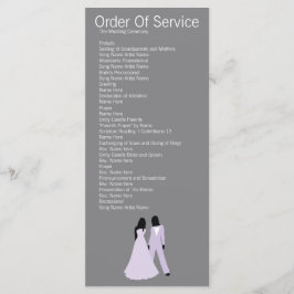 Service Order für zwei Hochzeiten (Lilac und Gray) Programm