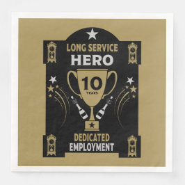 Service Recognition über lange Anstellungen 10 Jah Serviette