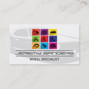 Service Symbole Auto Reifen Logo Visitenkarte