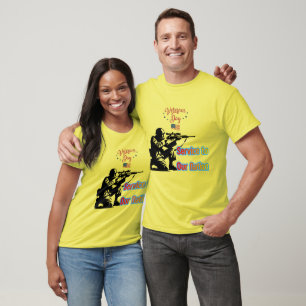 Service To Nation gelb lebendig T-Shirt