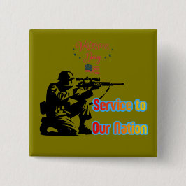 Service To Nation olive Button