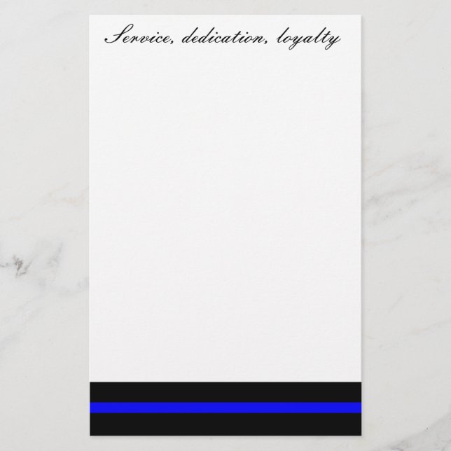 Service, Widmung, Loyalität stationär Briefpapier (Vorderseite)
