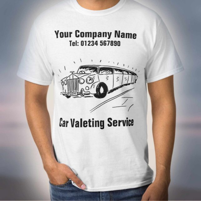 Service zur Fahrzeugauswahl - mit Name und Kontakt T-Shirt (Von Creator hochgeladen)