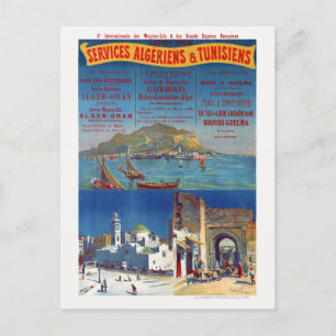 Services Algériens et Tunisiens Vintage Poster 190 Postkarte