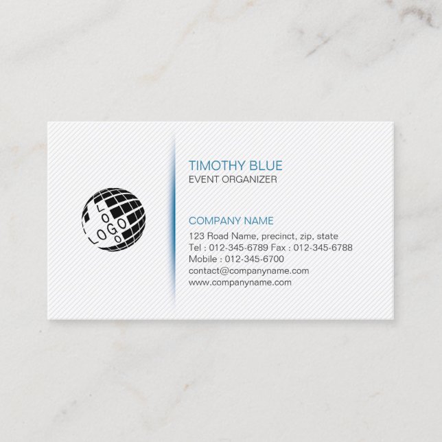 Services für Veranstaltungsorganisatoren Einfache  Visitenkarte (Vorderseite)