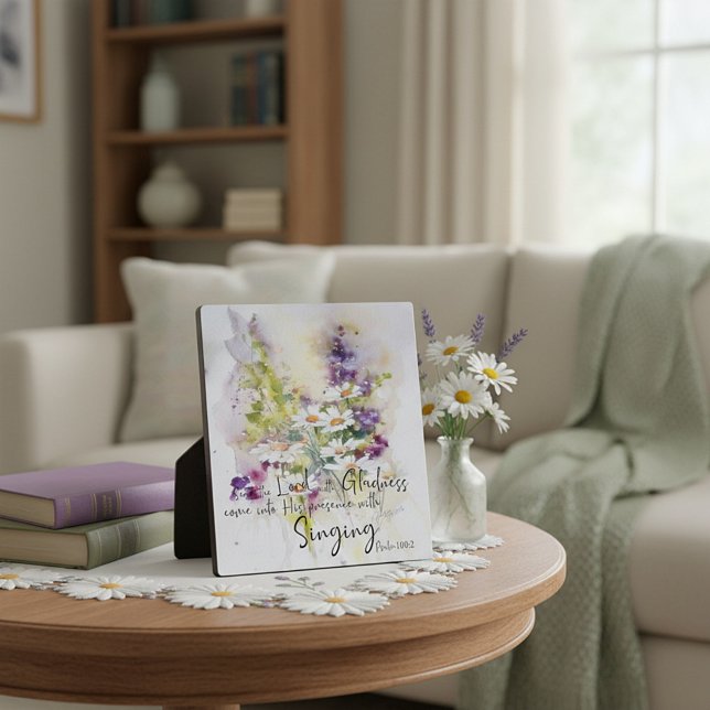 Serviere den Herrn mit Gruß und Blüte Fotoplatte (Von Creator hochgeladen)