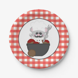 Servieren von Meatballs Italienisches Essen Spaß Pappteller