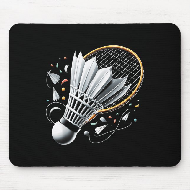 Serviert Feiern Badminton Lustig Grafik Te Mousepad (Vorne)