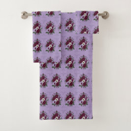 Serviette de Bain - Bouquet de Violettes Badhandtuch Set