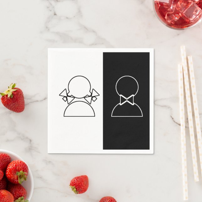 Serviette für das Hochzeitsessen (Beispiel)