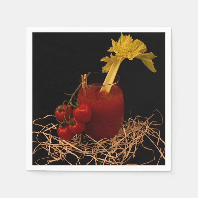 Serviette - Motiv Cocktail Wodka Tomate (Vorderseite)