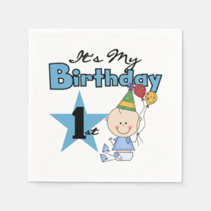 Serviette/zuerst Geburtstag Serviette