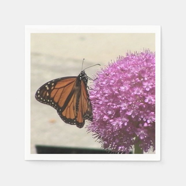 Servietten aus Monarchschmetterlingen und Zwiebeln (Vorderseite)