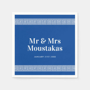 Servietten für griechische Hochzeitsfeier